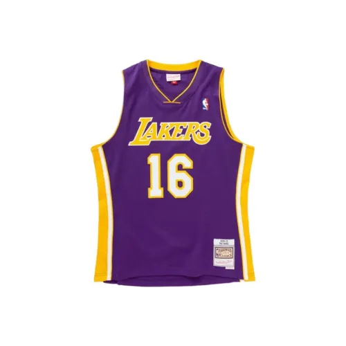 MITCHELL NESS Mitchell Ness NBA series FW24 Баскетбольная футболка Мужская Фиолетовая Золото