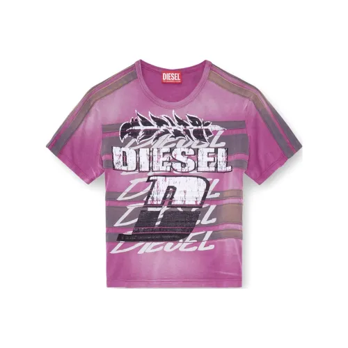 DIESEL Фиолетовые Женские Т-рубашки