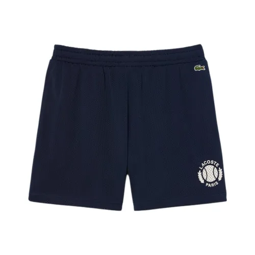 Lacoste SS25 Graphic Mesh Повседневные шорты Мужские Midnight Blue
