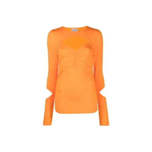 GANNI Апельсиновые Женские Рубашки