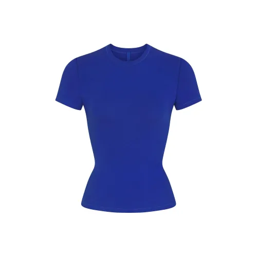 SKIMS Стандартная T-рубашка Женская Cobalt Кобальтовый синий