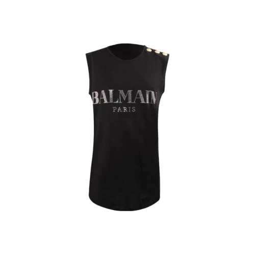 BALMAIN Черные Женские Т-рубашки