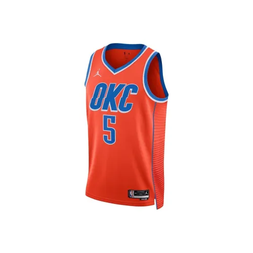 NBA Oklahoma City Thunder Jordan Баскетбольная Джерси Унисекс Оранжевая