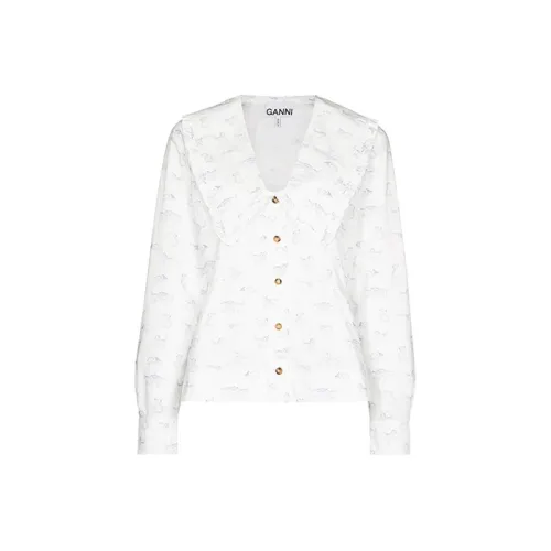 GANNI Белые Женские Рубашки