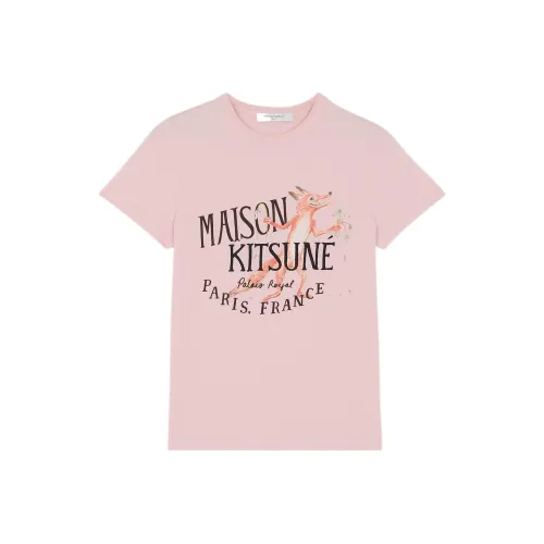 Maison Kitsune MAISON KITSUNÉ X Olympia Le Коричневый Розовый Женские Т-рубашки