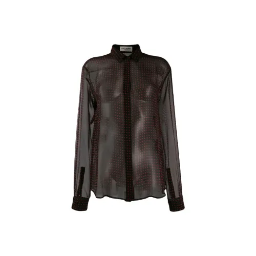 SAINT LAURENT Рубашка Женская Черная