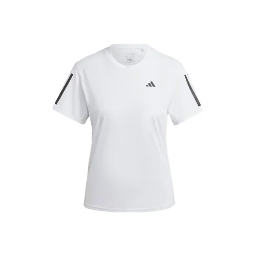 Adidas OWN THE RUN Комплект с короткими рукавами T-рубашка Женская Белая