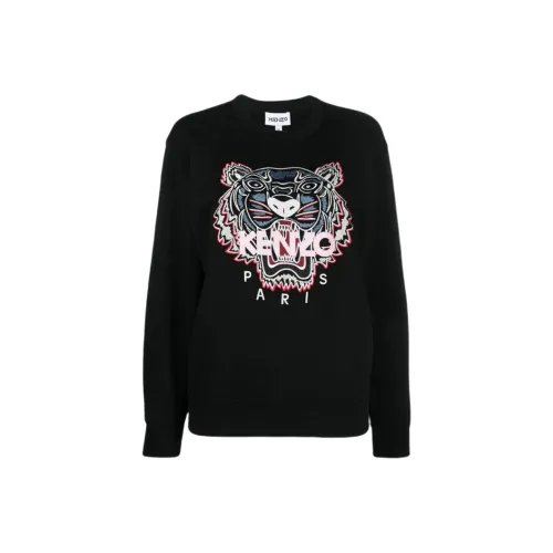 KENZO Classic Tiger Head Толстовка Женская Черная