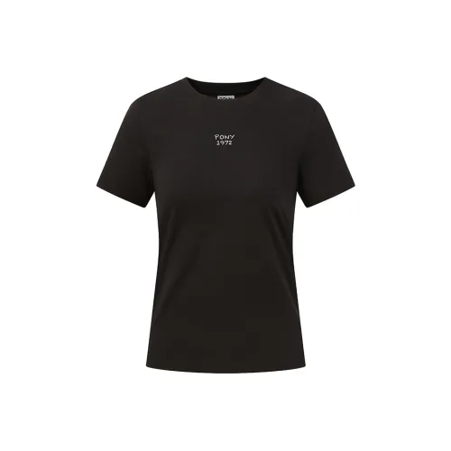 Женские футболки с принтом "Пони Черный"