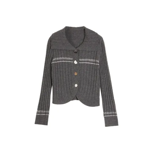 ELLE Темно-серый Женский Свитер