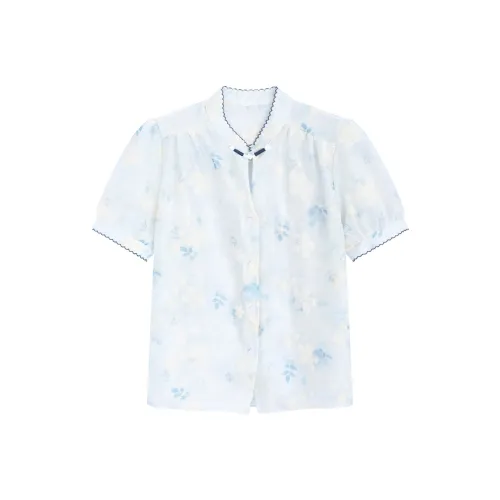 SNZX Синие Женские Рубашки