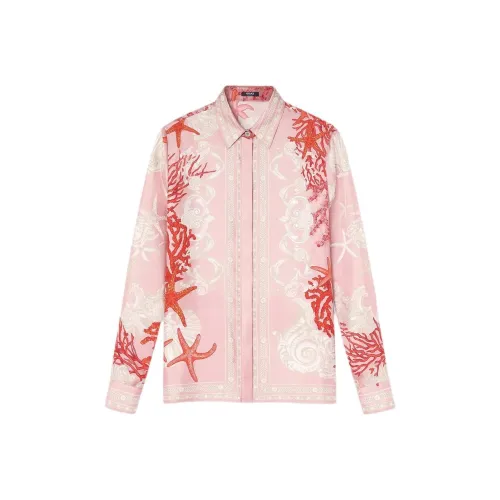 VERSACE LA Vacanza Праздника Коллекция SS24 Рубашка Женская Розовая