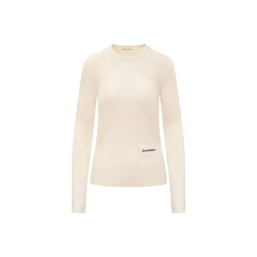 JIL SANDER Экрю Женские Свитеры