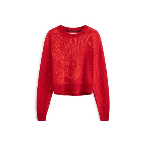 Calvin Klein Year of the Dragon Limited Series XAT Рубиново-красные Женские Свитеры