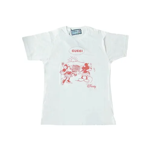 GUCCI X Disney Реглан рукав T-рубашка Женская Белая
