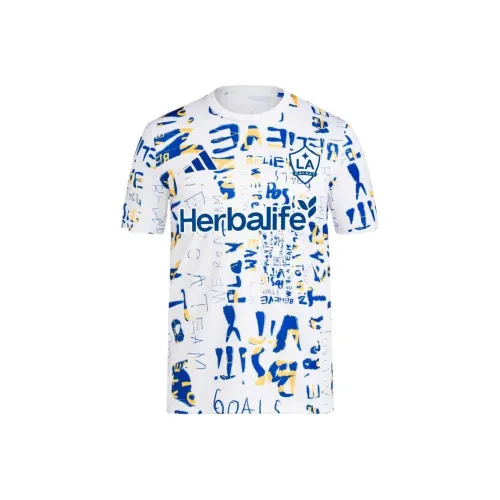 Adidas LA Galaxy MLS KICK Детский Рак Предматч Футбол Джерси Мужской Смешанный цвет