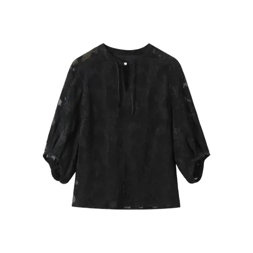 H YXIANG Черные Женские Футболки