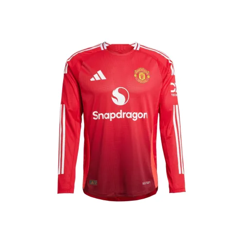 Adidas Manchester United Manchester United Манчестер Юнайтед 24 25 Дом Футбол Джерси Унисекс Ярко-красный