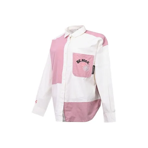 Конверс Белый и Розовый Женские Рубашки