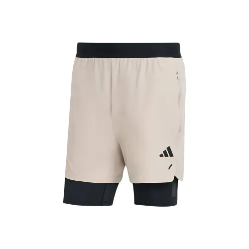 Adidas Пава Workout Два в одном Шорты Повседневные шорты Мужские Бежевые