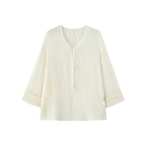 ZHOUMIAO Рубашка Женская Утренний Туман Song