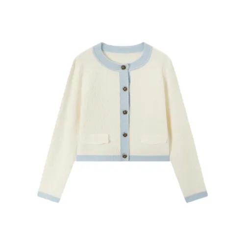 EICHITOO Трикотаж Женский Экрю Отделка