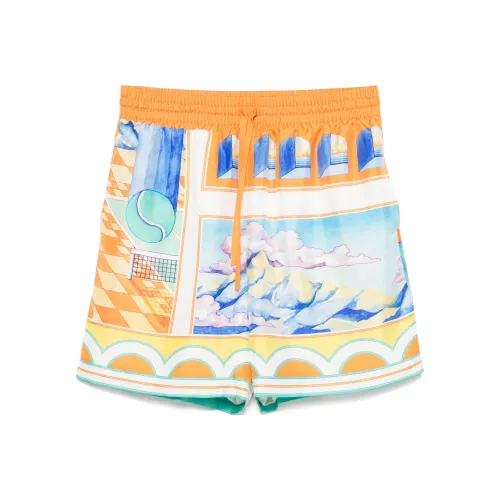 CASABLANCA SS25 Повседневные шорты Мужские Мед Цитрусово-оранжевый