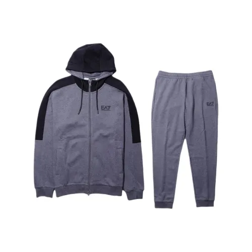 EMPORIO ARMANI EA7 SS24 Повседневная Спортивная Одежда Мужская Темно-Серый