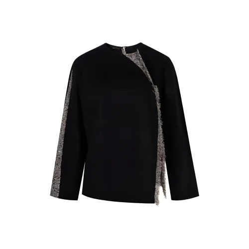 Maison Mai Свитер Женский Черный Пэчворк