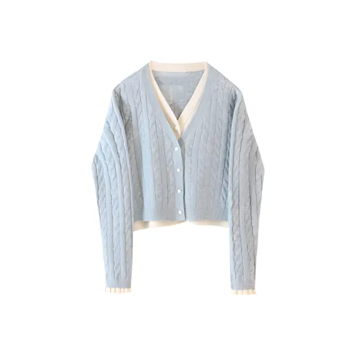 ALXNAN Свитер Женский Светло-Синий