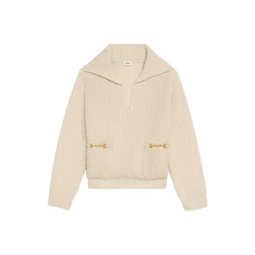 CELINE Трикотаж Женский Молочный Белый