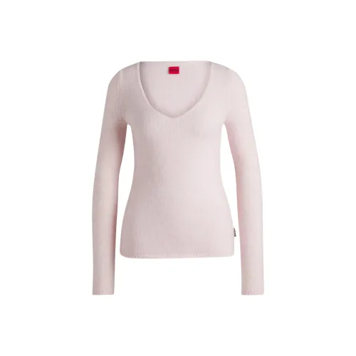 HUGO BOSS Светло-розовые Женские Свитеры
