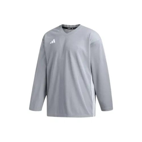 Adidas Adispeed Хоккей Практика Джерси Спортивная Одежда Мужская Таинственный Серый