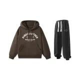 Комплект одежды (Свитшот кофейного цвета + Черные штаны)