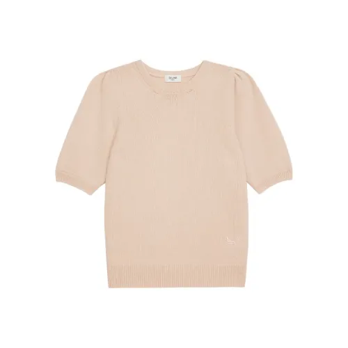 CELINE SS21 Кашемир Свитер Женский Светлый Румяный Розовый