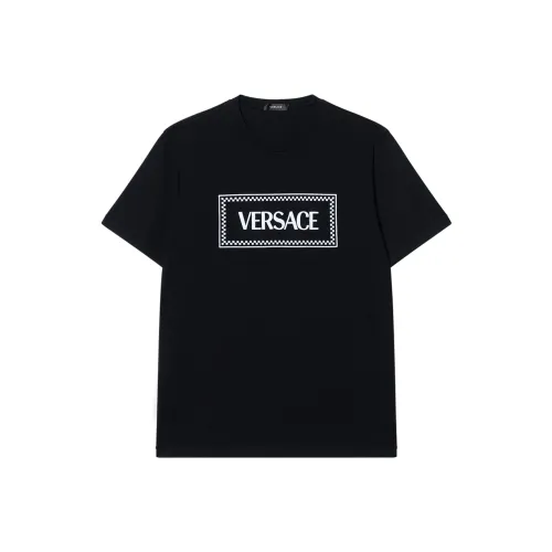 VERSACE Стандартная футболка женская черная
