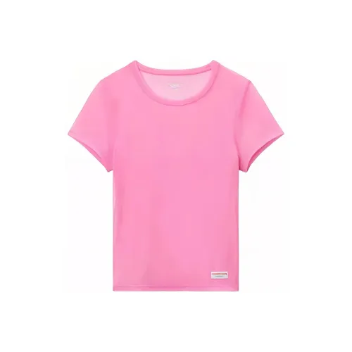 Alexander Wang SS24 Стандартная T-рубашка Женская Ярко-розовая