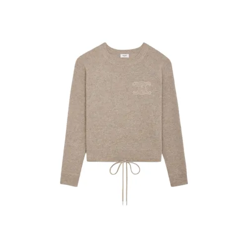 CELINE FW24 Свитер Женский Овсяный