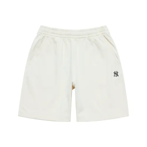 Mlb Base Logo New York Yankees Basic Collection SS25 Повседневные шорты Унисекс Кремовый