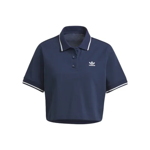 Adidas Originals Поло Женское Университетский Синий