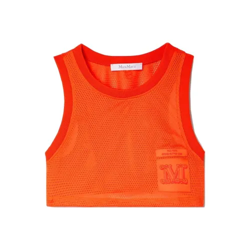 MaxMara Топ на бретелях Женский Оранжевый
