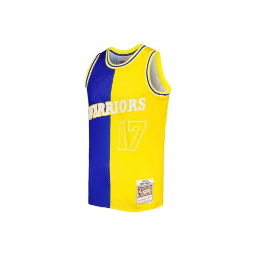 NBA x MITCHELL NESS Баскетбольная Джерси Мужская Королевский Синий Золотой