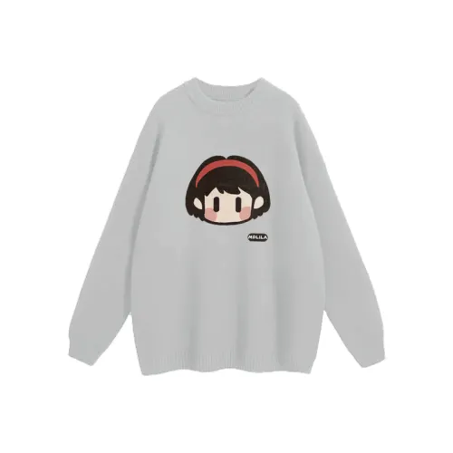 MDLILA Свитер Унисекс Белый Серый