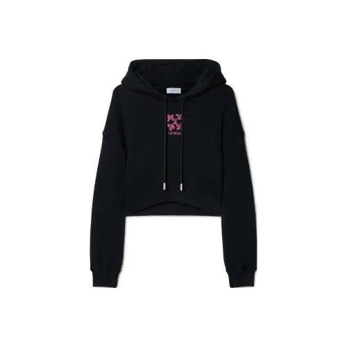 OFF Белый Свитшот Регулярный крой Женский Черный