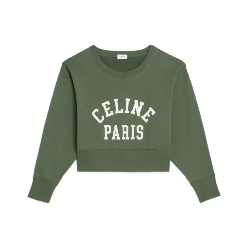 CELINE Оливково-зеленый Женские Свитшоты