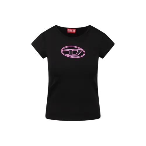 DIESEL Овал D series Черные Женские Рубашки T