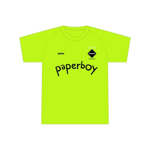 F.C Real Bristol x Paperboy Collaboration Edition SS24 Футбол Джерси Унисекс Желтый