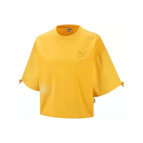 PUMA Humming 3 SS23 Chinese Culture Tribute Series T-Shirt Женская Горчично-зеленый