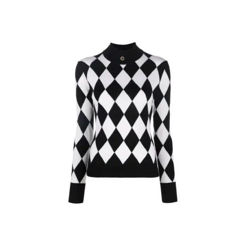 CASABLANCA Облегающий свитер женский черный белый