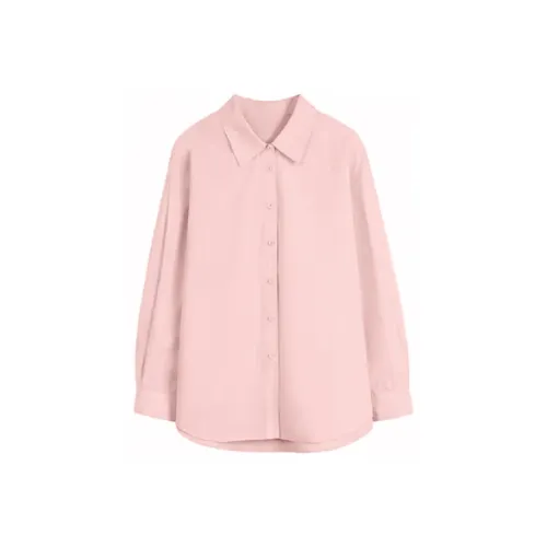 KING PRINCE Рубашка Minimalist Style Versatile Базовый Дофаминовая одежда Женские Персиково-розовый